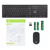 Клавиатура + мышь Acer OKR030 клав:черный мышь:черный USB беспроводная slim Multimedia (ZL.KBDEE.005)