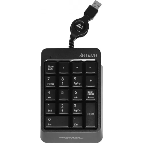 Числовой блок A4Tech FK13 серый USB slim для ноутбука (FK13 USB ( GREY)) кабель 0.7м
