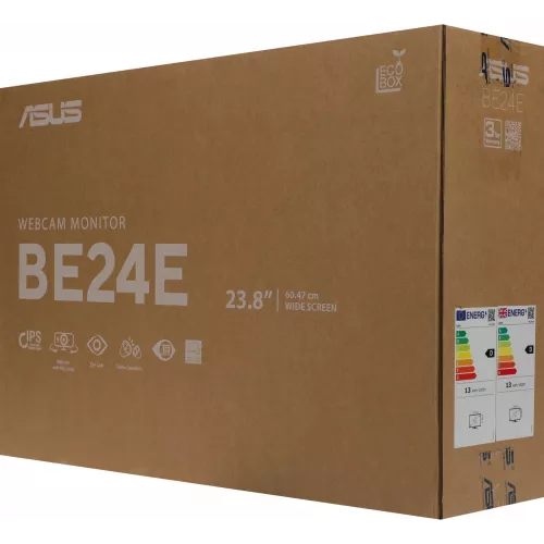 Монитор Asus 23.8" Business BE24EQK черный IPS LED 4ms 16:9 HDMI M/M Cam матовая 300cd 178гр/178гр 1920x1080 76Hz VGA DP FHD 4.6кг