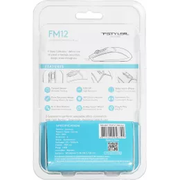 Мышь A4Tech Fstyler FM12 белый оптическая 1200dpi USB 3but (FM12 WHITE)
