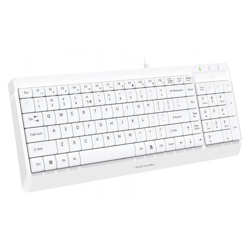 Клавиатура A4Tech FK15 белый USB (FK15 WHITE) кабель 1.5м
