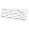 Клавиатура A4Tech FK15 белый USB (FK15 WHITE) кабель 1.5м