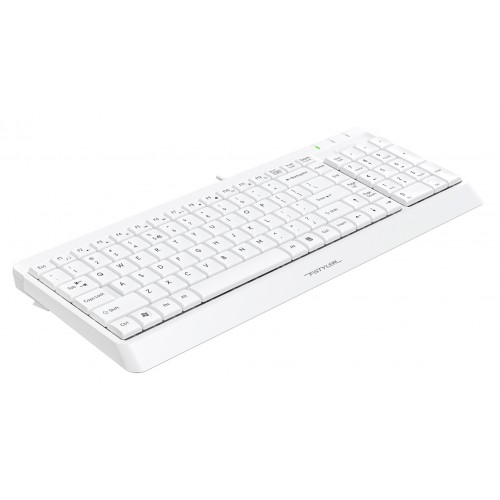 Клавиатура A4Tech FK15 белый USB (FK15 WHITE) кабель 1.5м