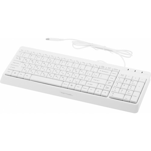 Клавиатура A4Tech FK15 белый USB (FK15 WHITE) кабель 1.5м