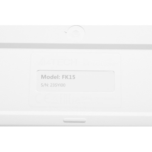 Клавиатура A4Tech FK15 белый USB (FK15 WHITE) кабель 1.5м