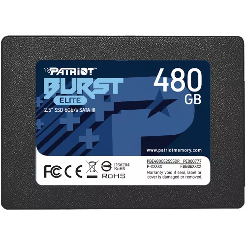 Накопитель SSD Patriot SATA-III 480GB PBE480GS25SSDR Burst Elite 2.5"