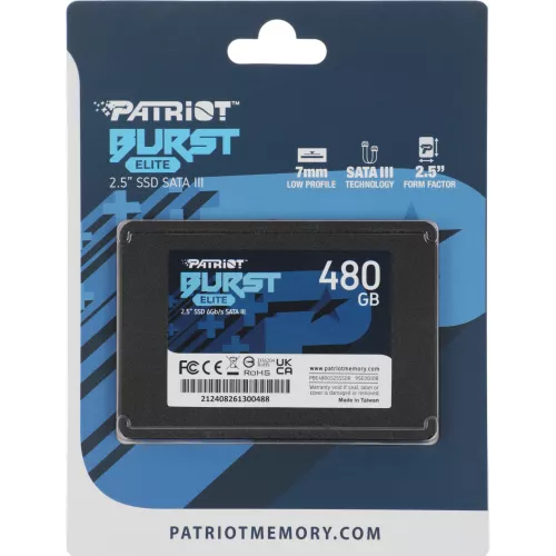 Накопитель SSD Patriot SATA-III 480GB PBE480GS25SSDR Burst Elite 2.5"