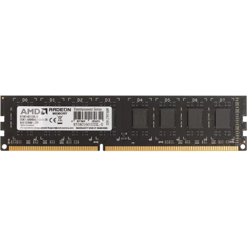 Память DDR3L 8Gb 1600MHz AMD R538G1601U2SL-U RTL PC3-12800 CL11 DIMM 240-pin 1.35В Ret