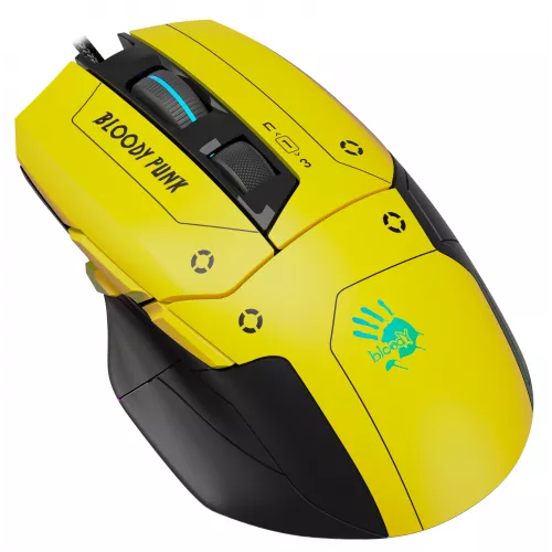 Мышь A4Tech Bloody W70 Max Punk желтый/черный оптическая 10000dpi USB 11but
