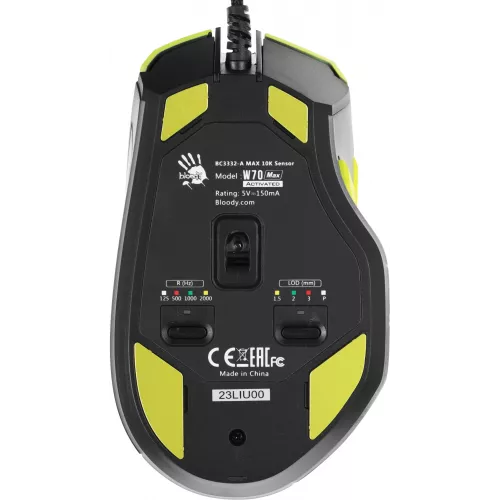 Мышь A4Tech Bloody W70 Max Punk желтый/черный оптическая 10000dpi USB 11but