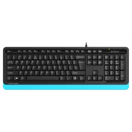Клавиатура A4Tech FKS10 черный/синий USB (подставка для запястий) (FKS10 BLUE) кабель 1.5м