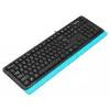 Клавиатура A4Tech FKS10 черный/синий USB (подставка для запястий) (FKS10 BLUE) кабель 1.5м