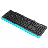 Клавиатура A4Tech FKS10 черный/синий USB (подставка для запястий) (FKS10 BLUE) кабель 1.5м