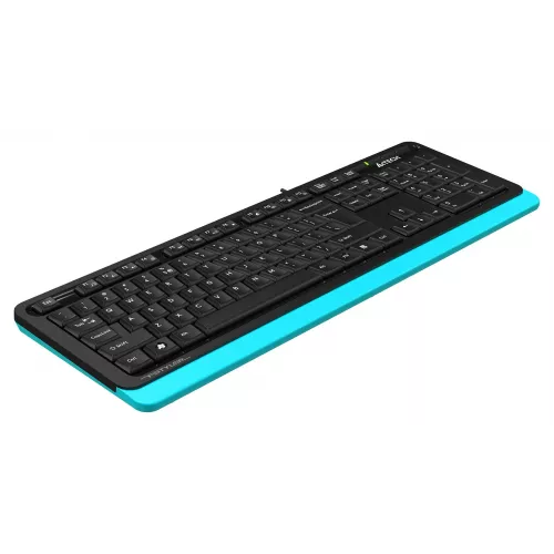 Клавиатура A4Tech FKS10 черный/синий USB (подставка для запястий) (FKS10 BLUE) кабель 1.5м