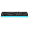 Клавиатура A4Tech FKS10 черный/синий USB (подставка для запястий) (FKS10 BLUE) кабель 1.5м