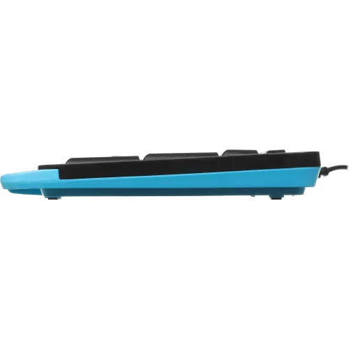 Клавиатура A4Tech FKS10 черный/синий USB (подставка для запястий) (FKS10 BLUE) кабель 1.5м