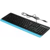 Клавиатура A4Tech FKS10 черный/синий USB (подставка для запястий) (FKS10 BLUE) кабель 1.5м