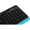 Клавиатура A4Tech FKS10 черный/синий USB (подставка для запястий) (FKS10 BLUE) кабель 1.5м
