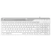 Клавиатура A4Tech FK25 белый/серый USB slim (FK25 WHITE) кабель 1.5м