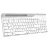 Клавиатура A4Tech FK25 белый/серый USB slim (FK25 WHITE) кабель 1.5м