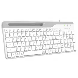 Клавиатура A4Tech FK25 белый/серый USB slim (FK25 WHITE) кабель 1.5м