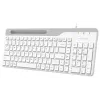 Клавиатура A4Tech FK25 белый/серый USB slim (FK25 WHITE) кабель 1.5м