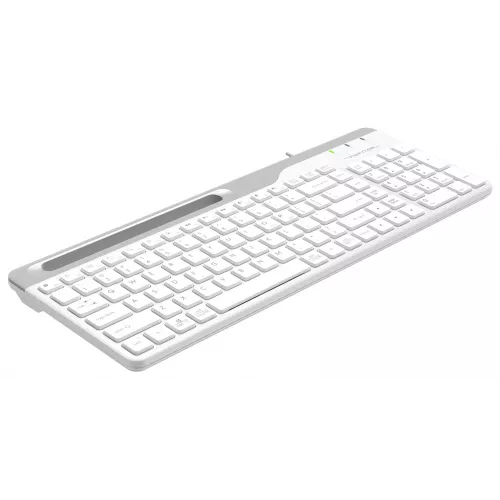 Клавиатура A4Tech FK25 белый/серый USB slim (FK25 WHITE) кабель 1.5м