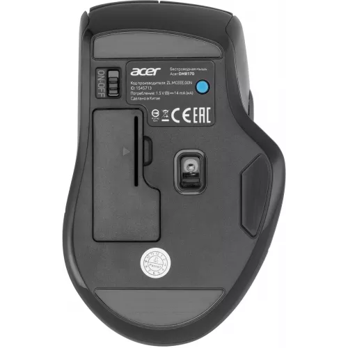 Мышь Acer OMR170 черный оптическая 1600dpi беспров. BT/Radio USB 6but (ZL.MCEEE.00N)