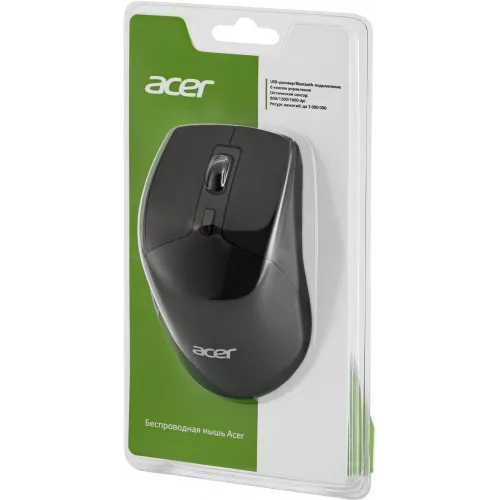 Мышь Acer OMR170 черный оптическая 1600dpi беспров. BT/Radio USB 6but (ZL.MCEEE.00N)