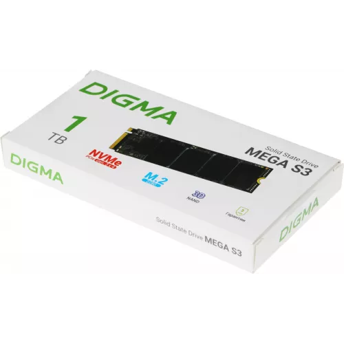 Накопитель SSD Digma PCIe 3.0 x4 1TB DGSM3001TS33T Mega S3 M.2 2280