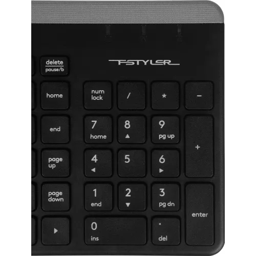 Клавиатура + мышь A4Tech Fstyler FB2535C клав:черный/серый мышь:черный/серый USB беспроводная Bluetooth/Радио slim (FB2535C SMOKY GREY)