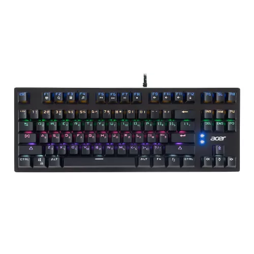 Клавиатура Acer OKW126 механическая черный USB Multimedia for gamer для ноутбука LED (ZL.KBDEE.00G) кабель 1.8м