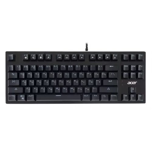 Клавиатура Acer OKW126 механическая черный USB Multimedia for gamer для ноутбука LED (ZL.KBDEE.00G) кабель 1.8м