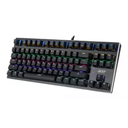 Клавиатура Acer OKW126 механическая черный USB Multimedia for gamer для ноутбука LED (ZL.KBDEE.00G) кабель 1.8м