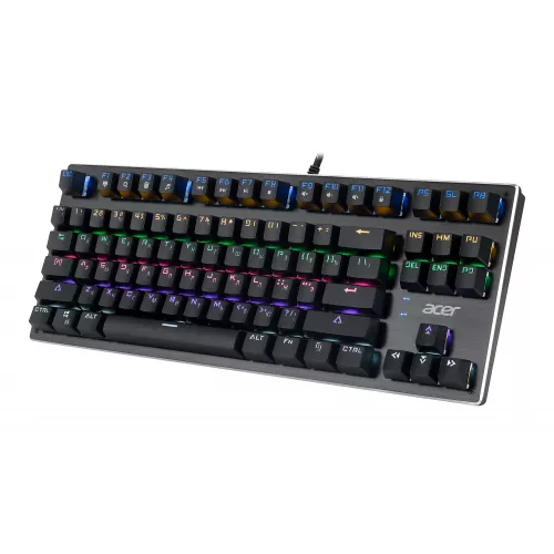 Клавиатура Acer OKW126 механическая черный USB Multimedia for gamer для ноутбука LED (ZL.KBDEE.00G) кабель 1.8м