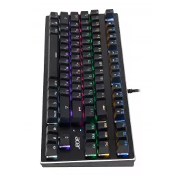 Клавиатура Acer OKW126 механическая черный USB Multimedia for gamer для ноутбука LED (ZL.KBDEE.00G) кабель 1.8м