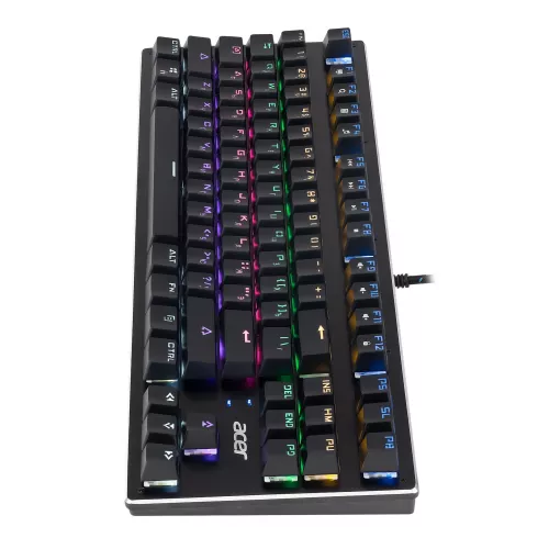 Клавиатура Acer OKW126 механическая черный USB Multimedia for gamer для ноутбука LED (ZL.KBDEE.00G) кабель 1.8м