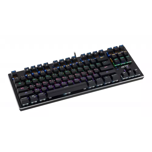 Клавиатура Acer OKW126 механическая черный USB Multimedia for gamer для ноутбука LED (ZL.KBDEE.00G) кабель 1.8м