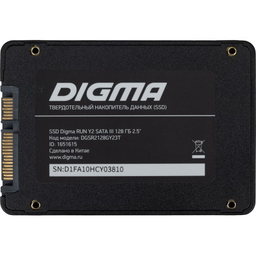 Накопитель SSD Digma SATA-III 128GB DGSR2128GY23T Run Y2 2.5"