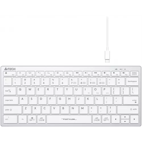 Клавиатура A4Tech FBX51C белый USB беспроводная BT/Radio slim Multimedia (FBX51C WHITE)