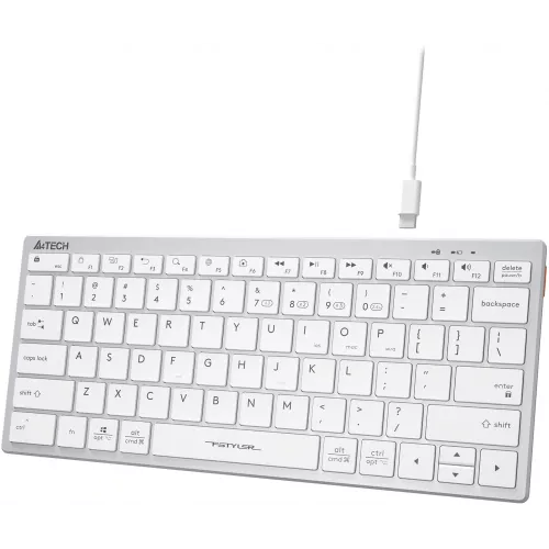 Клавиатура A4Tech FBX51C белый USB беспроводная BT/Radio slim Multimedia (FBX51C WHITE)