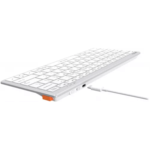 Клавиатура A4Tech FBX51C белый USB беспроводная BT/Radio slim Multimedia (FBX51C WHITE)