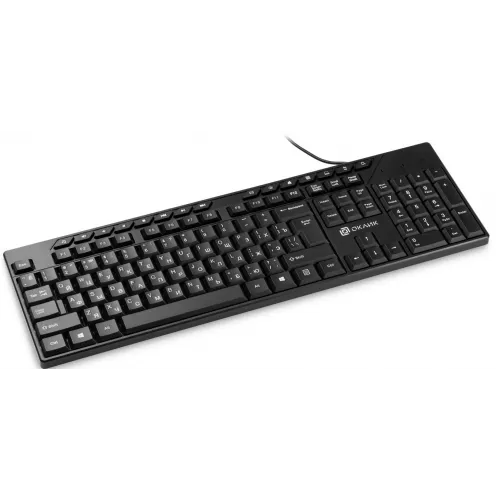 Клавиатура Оклик 125M черный USB Multimedia (1678108) кабель 1.6м