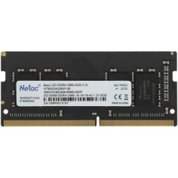 Память DDR4 8Gb 2666MHz Netac NTBSD4N26SP-08 Basic RTL PC4-21300 CL19 SO-DIMM 260-pin 1.2В single rank Ret