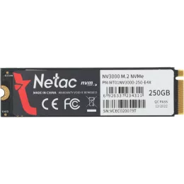 Накопитель SSD Netac PCIe 3.0 x4 250GB NT01NV3000-250-E4X NV3000 M.2 2280
