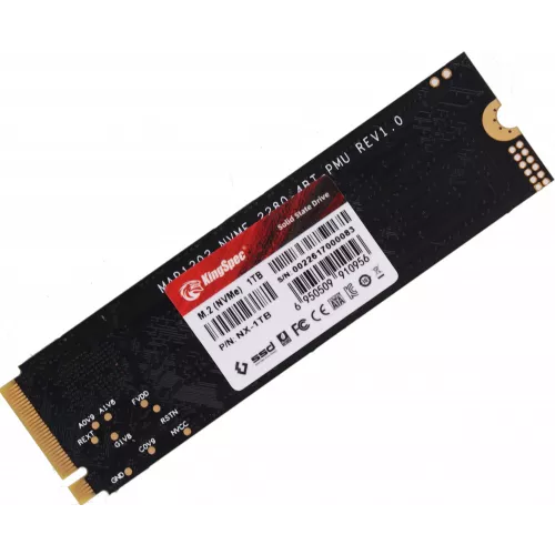 Накопитель SSD Kingspec PCIe 3.0 x4 1TB NX-1TB M.2 2280 0.9 DWPD