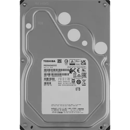 Жесткий диск Toshiba SATA-III 6TB MG08ADA600E Server Enterprise Capacity 512E (7200rpm) 256Mb 3.5"