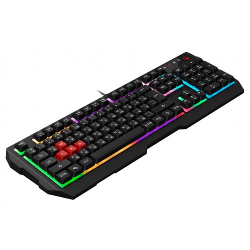 Клавиатура A4Tech B135N черный USB for gamer LED (подставка для запястий) кабель 1.8м