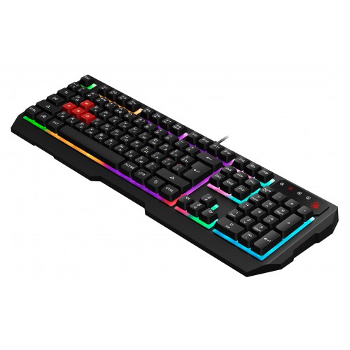 Клавиатура A4Tech B135N черный USB for gamer LED (подставка для запястий) кабель 1.8м
