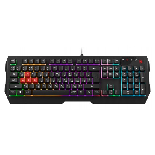 Клавиатура A4Tech B135N черный USB for gamer LED (подставка для запястий) кабель 1.8м
